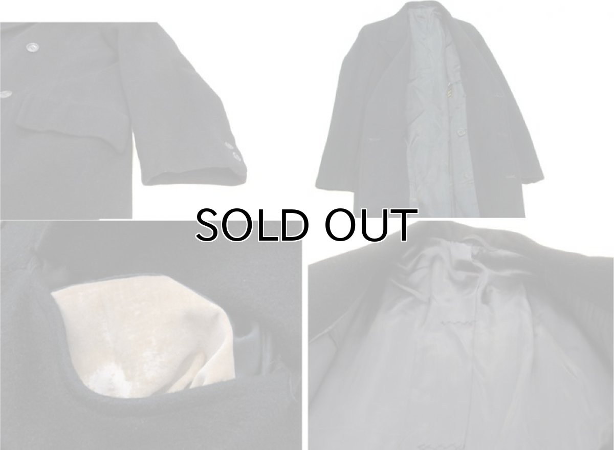 画像4: 1960's "Morris & Sons" Double Breasted Cashmere Coat　BLACK　size M - L (表記 不明) (4)