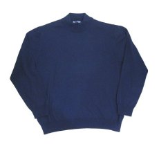 画像3: "GRANT THOMAS" Merino Wool Mock Neck Knit -made in ITALY-　NAVY　size L (表記 XL) (3)