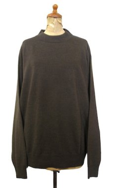 画像1: "joseph & lyman" Wool Mock Neck Knit -made in AUSTRALIA-　BROWN　size M - L (表記 L) (1)