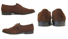 画像2: Salvatore Ferragamo Monk Strap Suede Shoes -made in ITALY-　BROWN　size 9.5D (27.5 cm) (2)