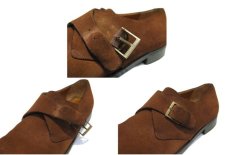 画像5: Salvatore Ferragamo Monk Strap Suede Shoes -made in ITALY-　BROWN　size 9.5D (27.5 cm) (5)