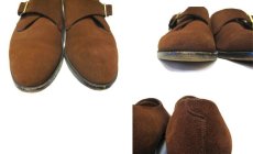 画像4: Salvatore Ferragamo Monk Strap Suede Shoes -made in ITALY-　BROWN　size 9.5D (27.5 cm) (4)