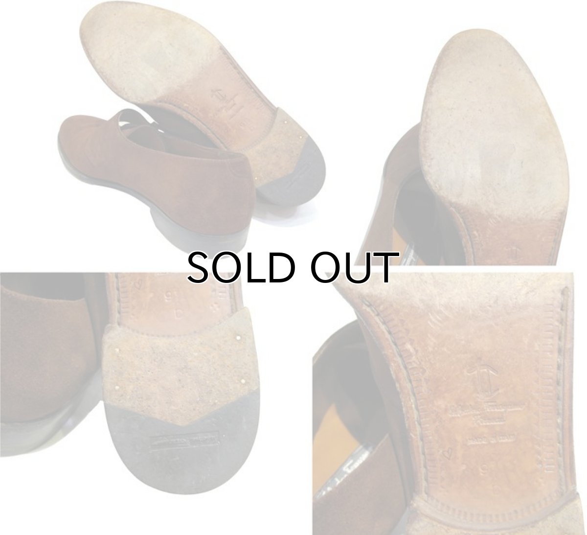 画像6: Salvatore Ferragamo Monk Strap Suede Shoes -made in ITALY- BROWN size 9.5D (27.5 cm) (6)