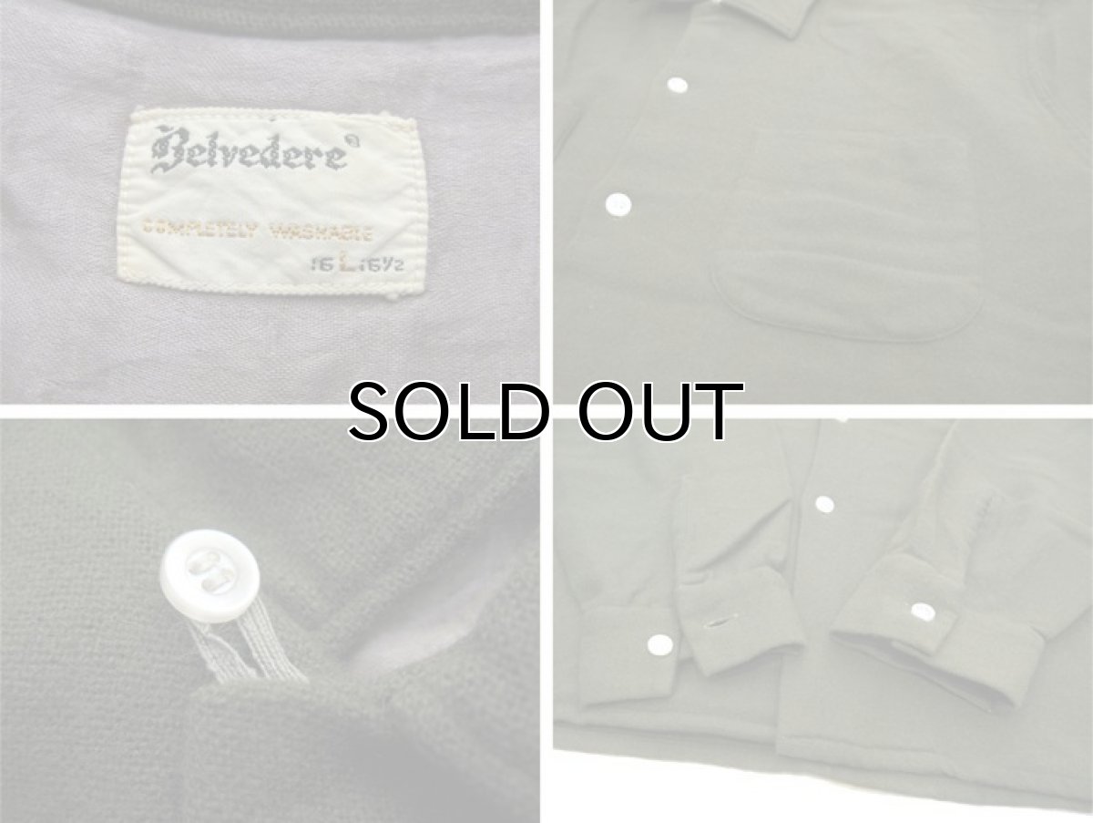 画像4: 1960's Belvedere L/S Wool Shirts　Olive Green　size L (表記 16 - 16 1/2 L) (4)