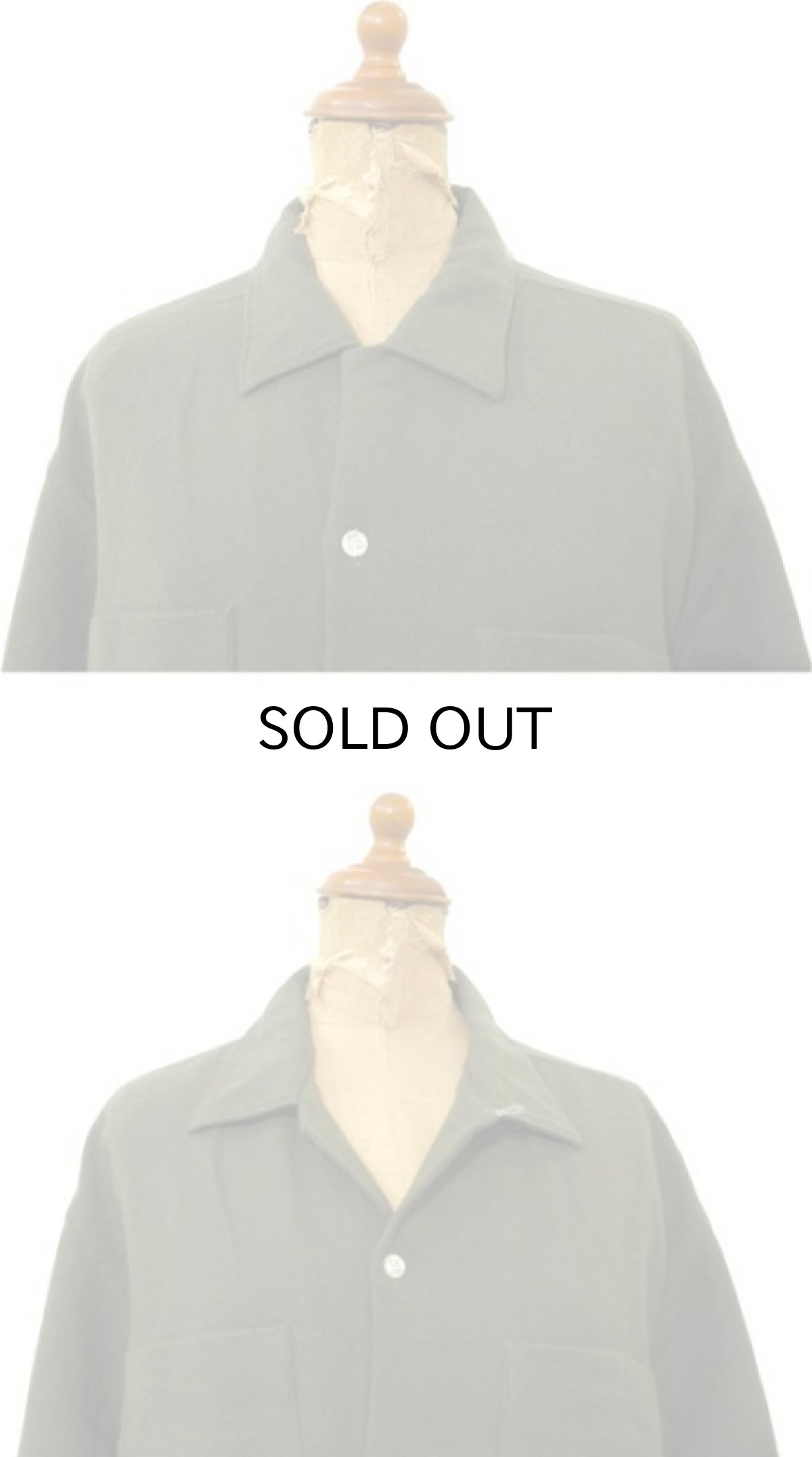 画像3: 1960's Belvedere L/S Wool Shirts　Olive Green　size L (表記 16 - 16 1/2 L) (3)