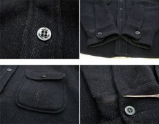 画像5: 1950-60's Fox Knapp  L/S Wool CPO Shirts　NAVY　size M-L (表記 L 16) (5)