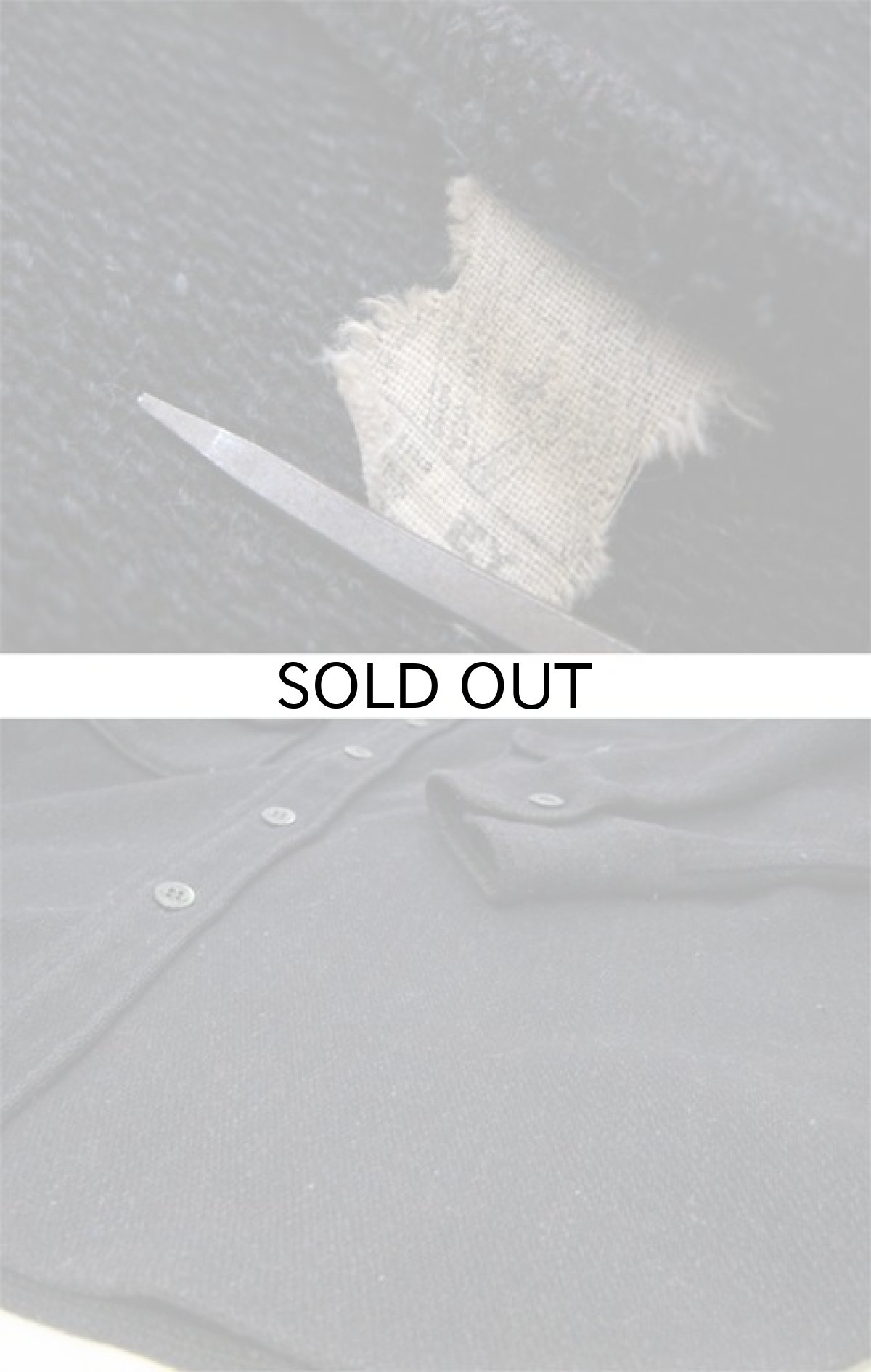 画像4: 1950-60's Fox Knapp  L/S Wool CPO Shirts NAVY size M-L (表記 L 16) (4)