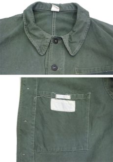 画像4: 1950's French Military Cotton Twill Jacket　GREEN　size M (4)