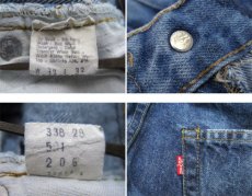 画像5: 1970-80's Levi's 501 "Late 66"  Bleach Denim Pants　Blue Denim　size w 32 inch (表記 34×33) (5)