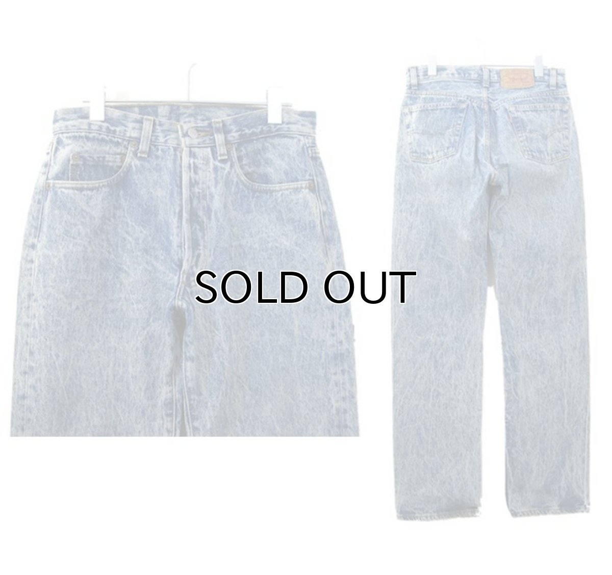 画像2: 1990's Levi's Lot 501 Chemical Wash Denim Pants -made in USA- Blue Denim size w 30 inch (表記 31 x 32) (2)