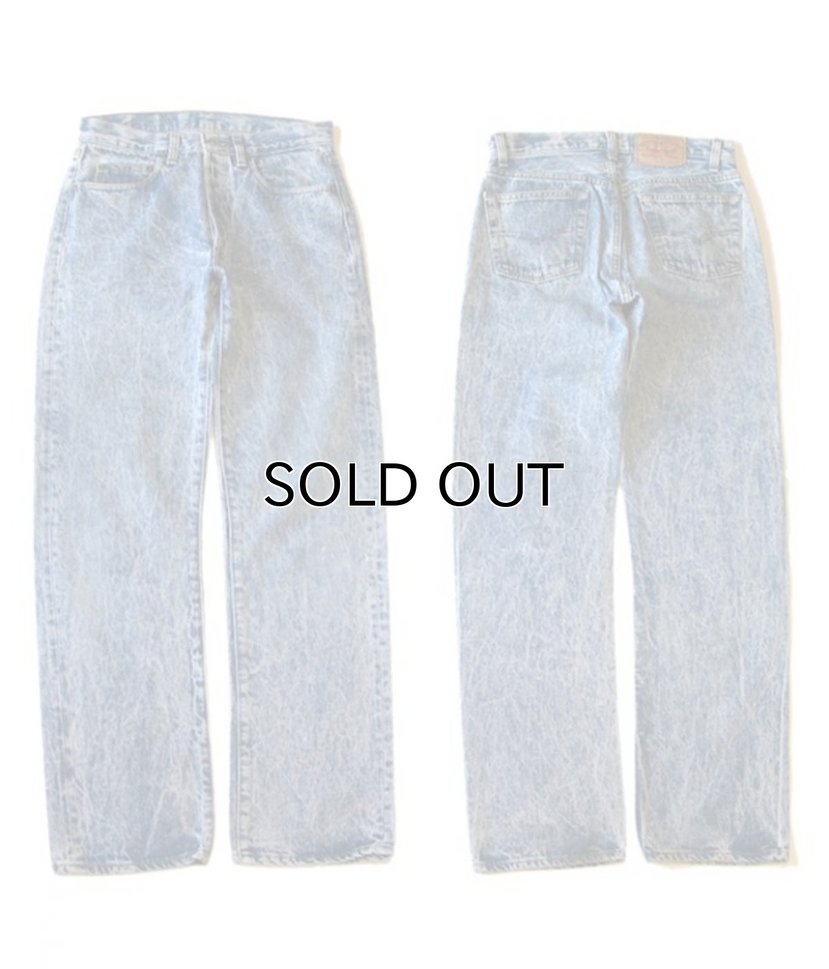 画像6: 1990's Levi's Lot 501 Chemical Wash Denim Pants -made in USA- Blue Denim size w 30 inch (表記 31 x 32) (6)