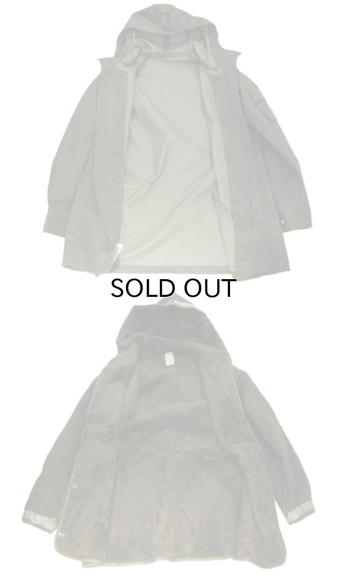 画像3: French Military F-2 Hooded Coat with Lining　Dead Stock　OLIVE　size M - L (表記 88L) (3)