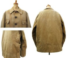 画像2: 1940's French Work Cotton Canvas Hunting Jacket　BEIGE　size M (2)