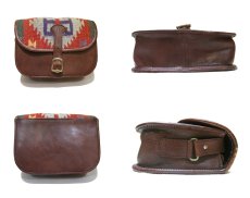 画像3: Kilim x Leather Shoulder Bag　BROWN (3)