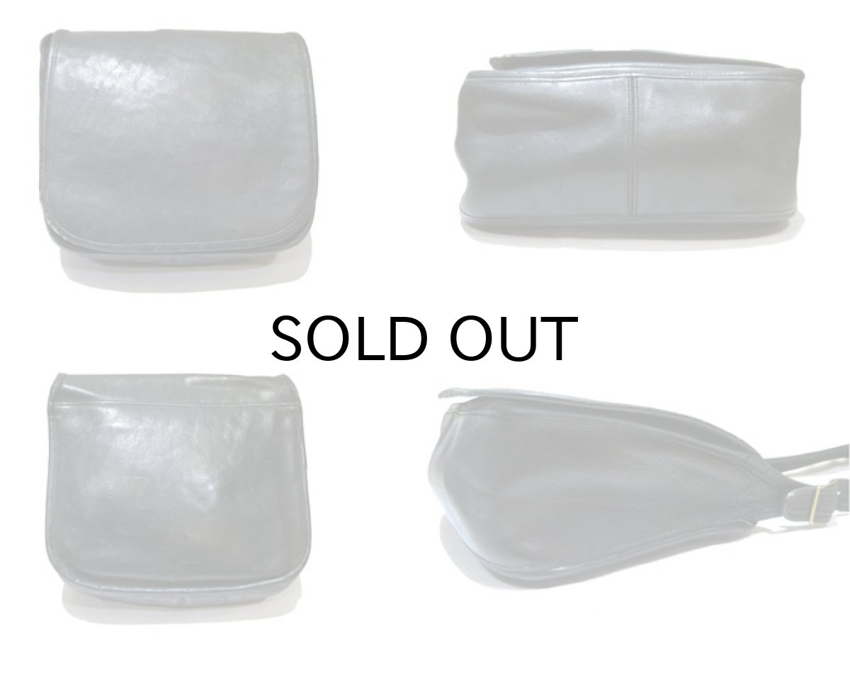 画像3: 1980-90's OLD Coach Leather Shoulder Bag 　BLACK (3)