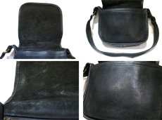 画像4: 1980-90's OLD Coach Leather Shoulder Bag 　BLACK (4)