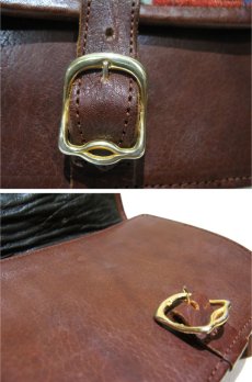 画像6: Kilim x Leather Shoulder Bag　BROWN (6)