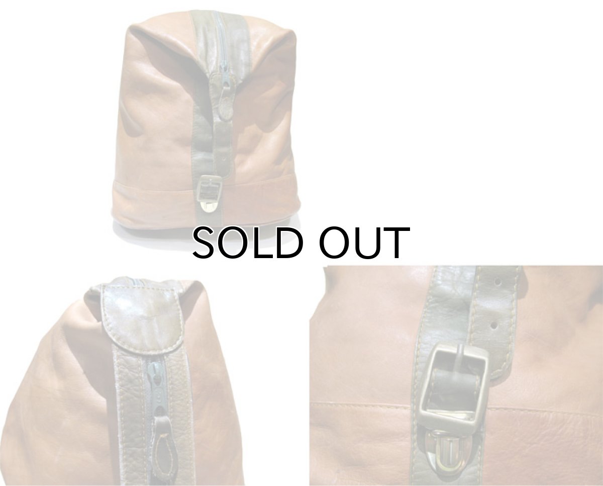 画像5: "SIMON OF CALIFORNIA" Two-Tone Leather Shoulder Bag　Brown / Green (5)