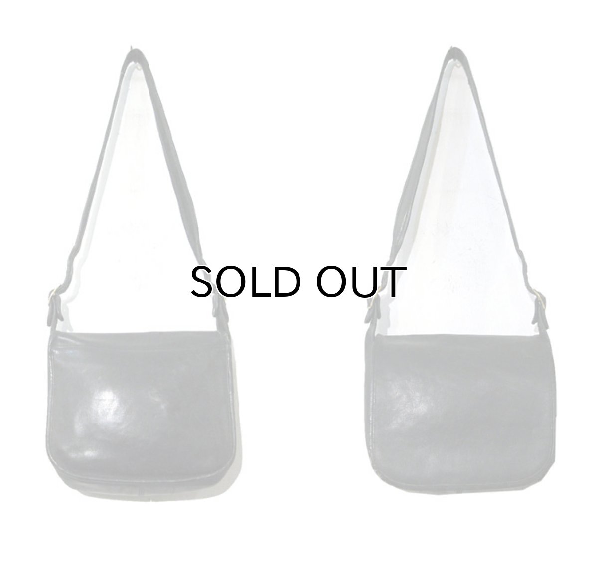 画像2: 1980-90's OLD Coach Leather Shoulder Bag 　BLACK (2)