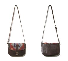 画像2: Kilim x Leather Shoulder Bag　BROWN (2)