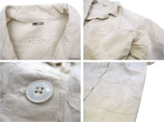 画像3: 1950's French Military Linen Hospital Coat　Dead Stock one-washed　Natural　size XS (3)