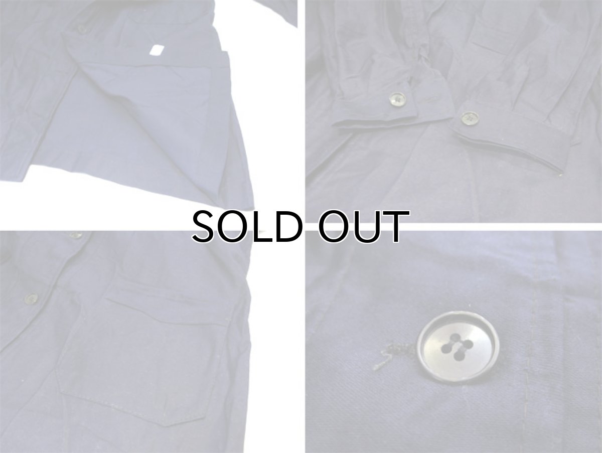 画像5: 1950's Italian Military Moleskin Collarless Coat　Dead Stock　NAVY　size S (5)