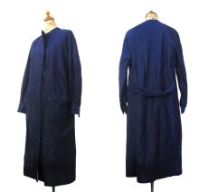 画像2: 1950's Italian Military Moleskin Collarless Coat　Dead Stock　NAVY　size S (2)