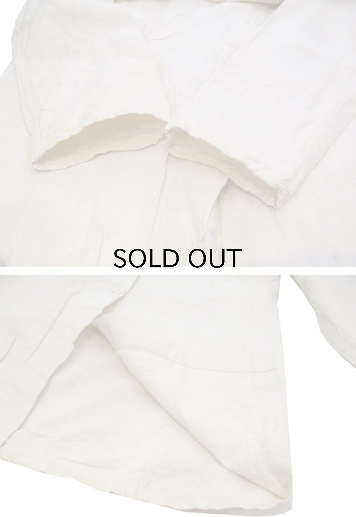 画像5: 1950's French Military Linen Hospital Coat　Dead Stock one-washed　Natural　size XS (5)
