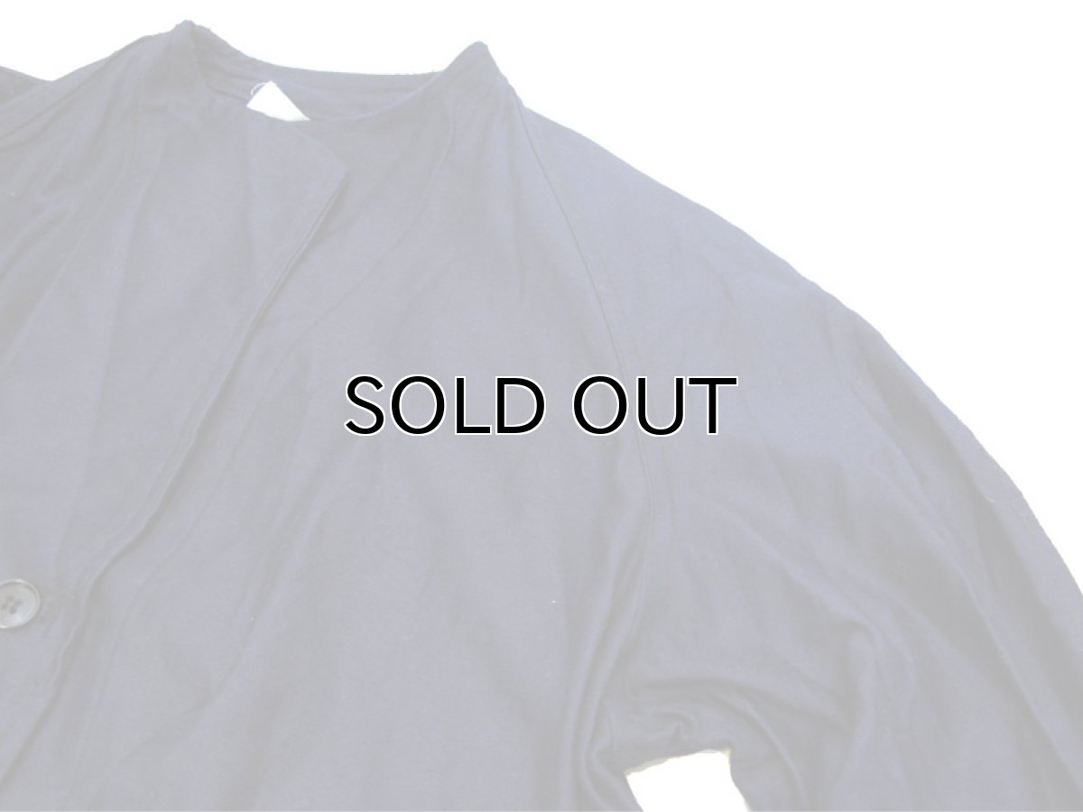 画像4: 1950's Italian Military Moleskin Collarless Coat　Dead Stock　NAVY　size S (4)