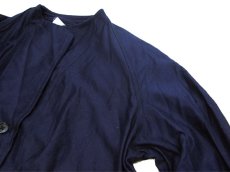 画像4: 1950's Italian Military Moleskin Collarless Coat　Dead Stock　NAVY　size S (4)