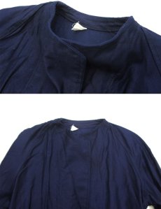 画像3: 1950's Italian Military Moleskin Collarless Coat　Dead Stock　NAVY　size S (3)