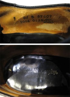 画像3: Johnston & Murphy Straight Tip Leather Shoes -made in USA-　BLACK　size 9 (約27 cm) (3)