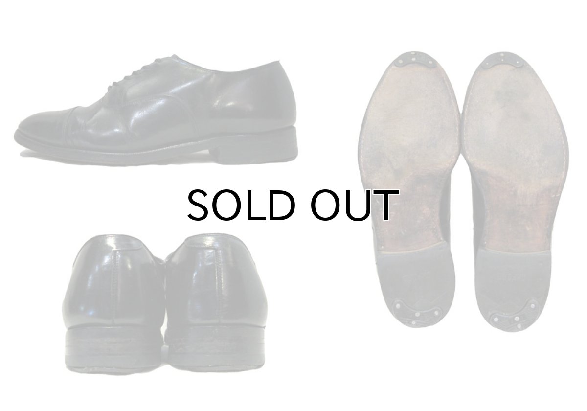 画像2: Johnston & Murphy Straight Tip Leather Shoes -made in USA-　BLACK　size 9 (約27 cm) (2)