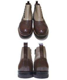 画像2: STACY ADAMS "MADISON" Side Zip Uncle Boots　Brown / Beige　size 9 D (2)