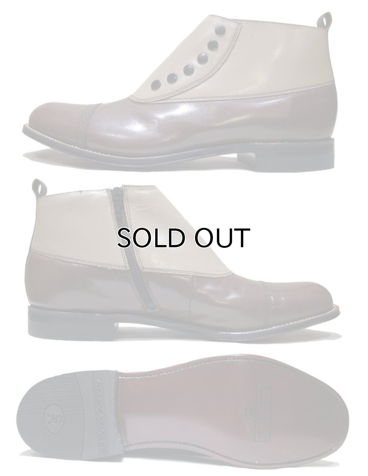 画像3: STACY ADAMS "MADISON" Side Zip Uncle Boots　Brown / Beige　size 9 D (3)