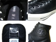 画像5: NEW Converse "First String" Hi-Cut Leather Sneaker　Black / White　size 10 (5)