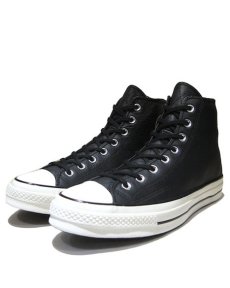 画像1: NEW Converse "First String" Hi-Cut Leather Sneaker　Black / White　size 10 (1)