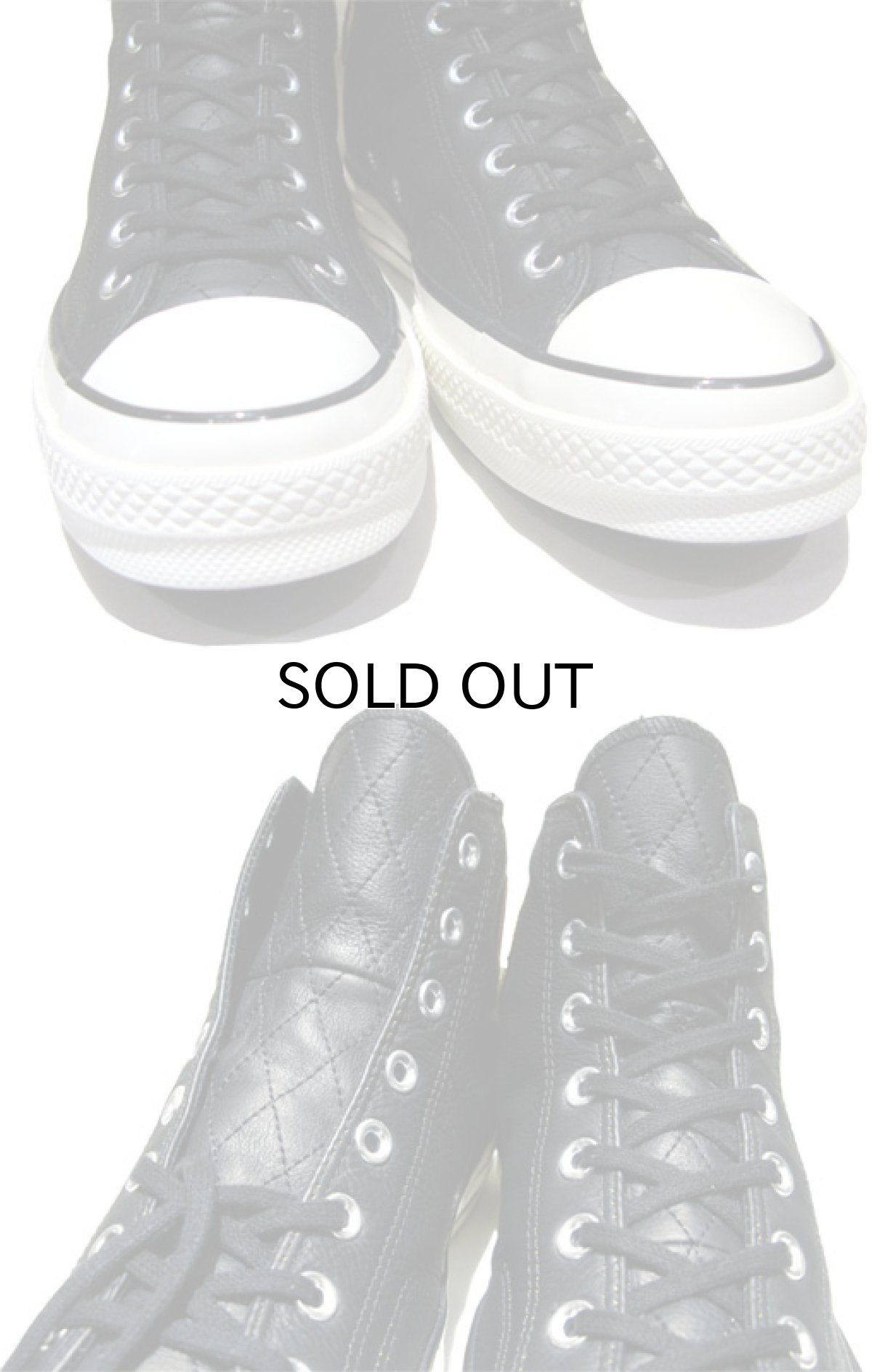 画像3: NEW Converse "First String" Hi-Cut Leather Sneaker　Black / White　size 10 (3)