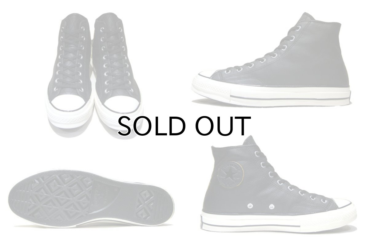 画像2: NEW Converse "First String" Hi-Cut Leather Sneaker　Black / White　size 10 (2)