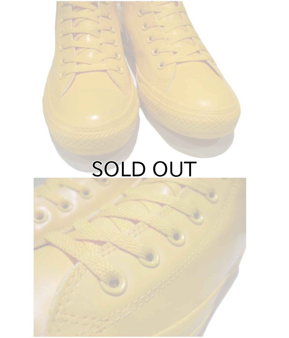 画像4: NEW Converse "ALL STAR" Hi-Cut Rubber Sneaker YELLOW size 9.5 (4)