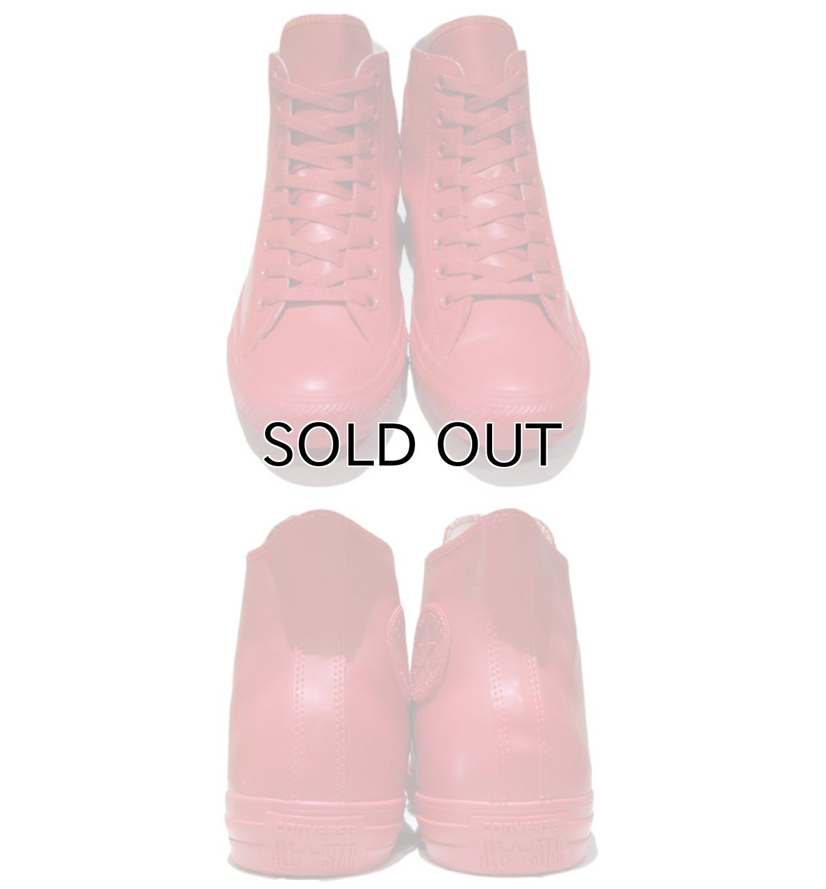 画像2: NEW Converse "ALL STAR" Hi-Cut Rubber Sneaker　RED　size 9 (2)