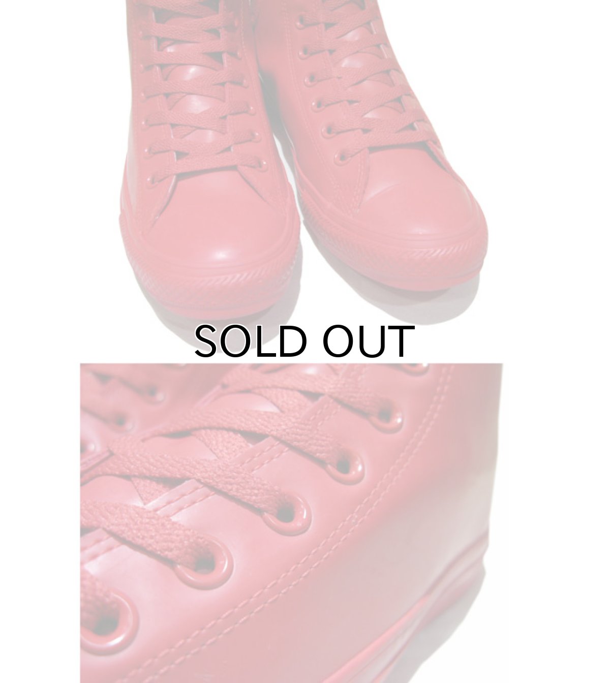 画像4: NEW Converse "ALL STAR" Hi-Cut Rubber Sneaker　RED　size 9 (4)