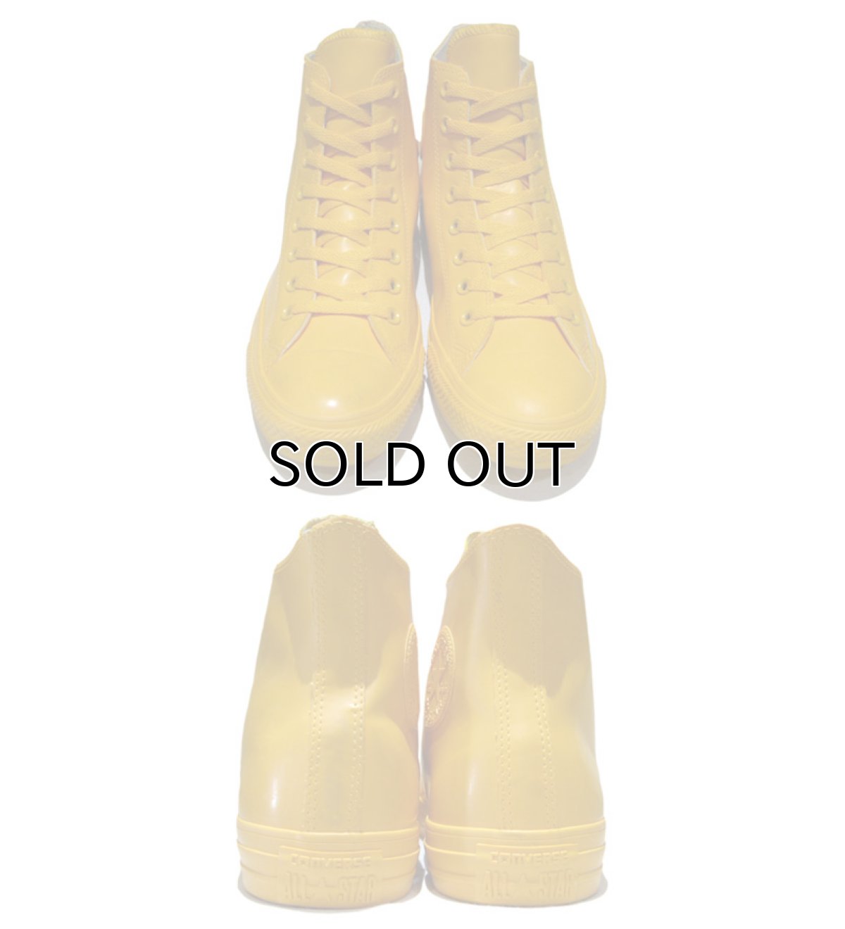 画像2: NEW Converse "ALL STAR" Hi-Cut Rubber Sneaker YELLOW size 9.5 (2)