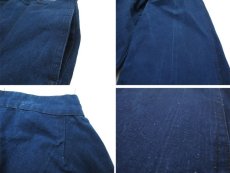 画像5: 1930-40's French Indigo Cotton Linen Trousers　Indigo Blue　size w 36 ~ 38 inch (5)