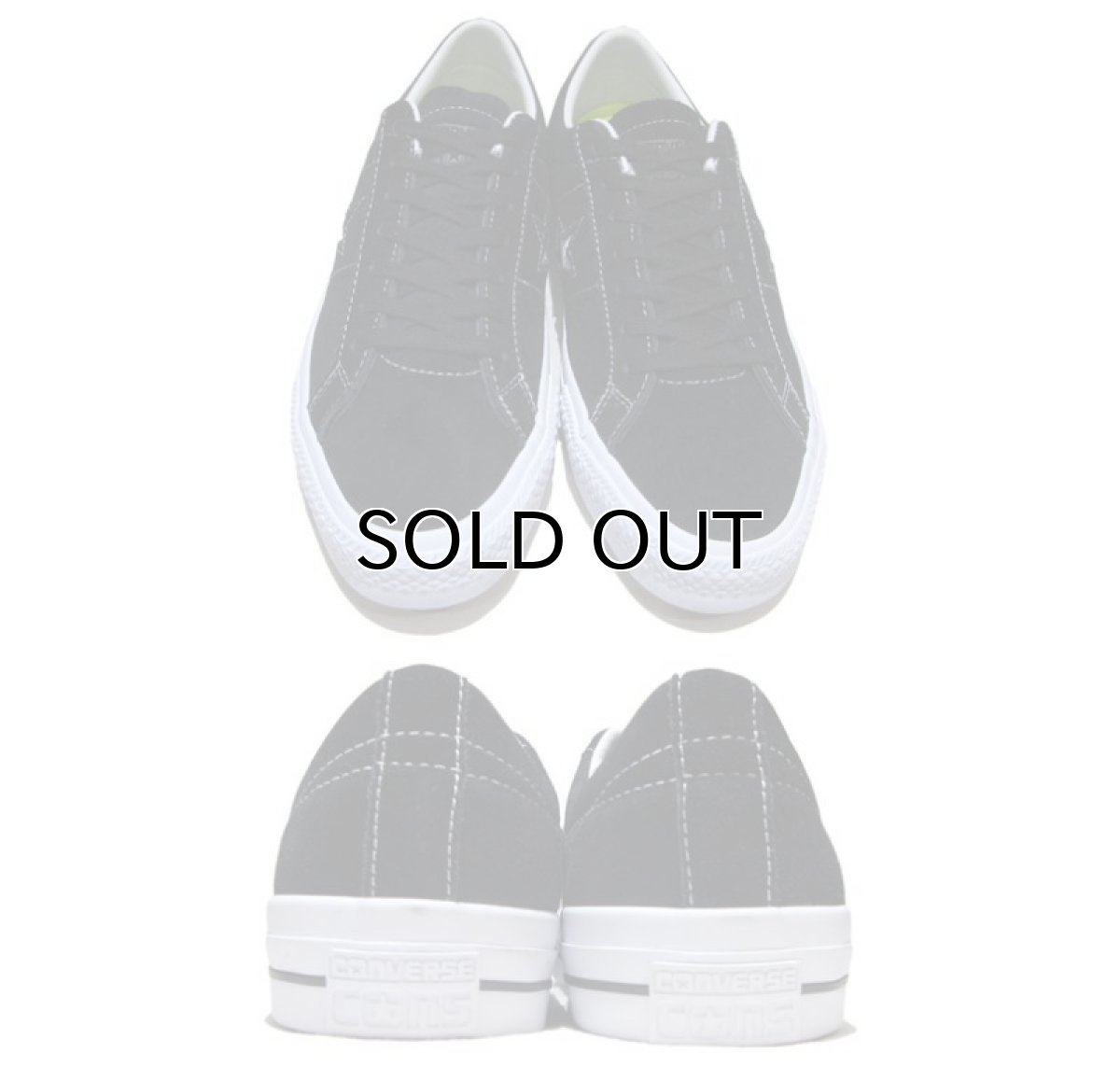 画像2: NEW CONVERSE "ONE STAR" Suede Skate Shoes Black / White size 7 (2)