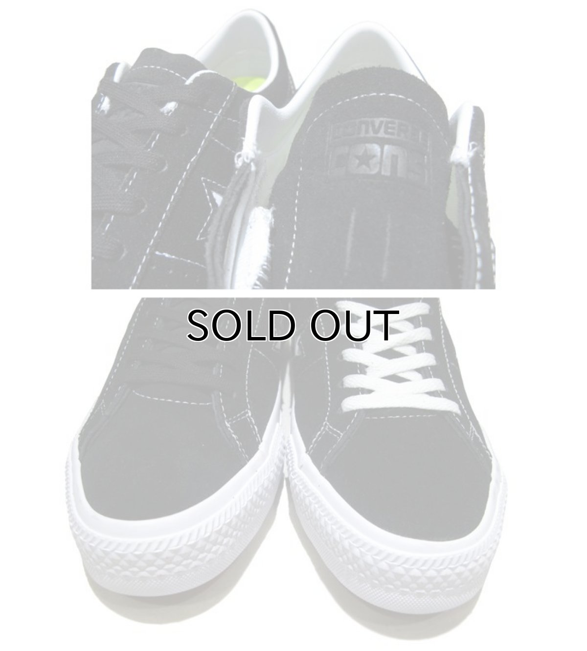 画像4: NEW CONVERSE "ONE STAR" Suede Skate Shoes Black / White size 7 (4)