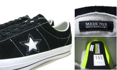 画像5: NEW CONVERSE "ONE STAR" Suede Skate Shoes　Black / White　size 7 (5)