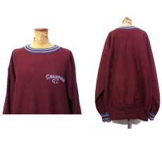 画像2: 1990's Champion Reverse Weave Trim Sweat Shirts -Dead Stock-　Burgundy　size 2XL (表記XXL) (2)