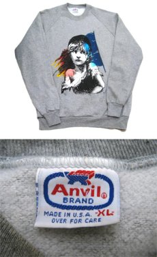 画像2: 1980's Anvil "Les Miserables" Crew Neck Sweat  　Heather Grey　size L (表記 XL) (2)