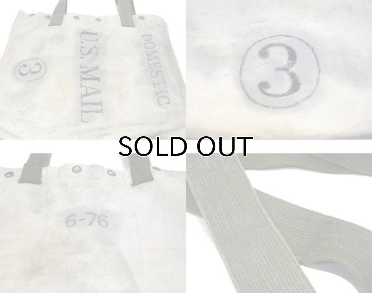 画像3: " Note and Pen "retouch" Tote Bag  -OLD US MAIL BAG- NATURAL / STENCIL (3)